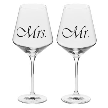 Gläser "Mr. & Mrs.", Krosno, Set 2xStück, 550 ml