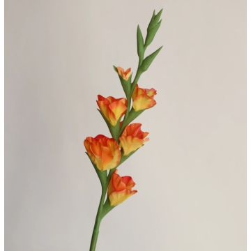 Kunst Gladiole ca.87cm, orange, wie echt/Stück, real touch