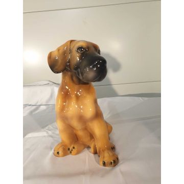 Great Dane puppy sitting 29 cm yellow