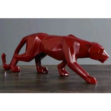 Dekoration Panther bordeaux 44x10x13cm