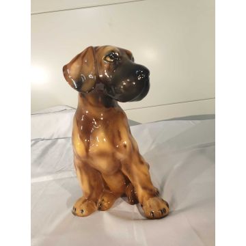 Great Dane puppy sitting 29 cm tabby
