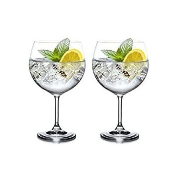 Gintonic glasses, cocktail glasses, Bohemian crystal, set of 4, 820 ml