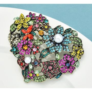 Brosche XXL Herzform 5.9x7.1cm