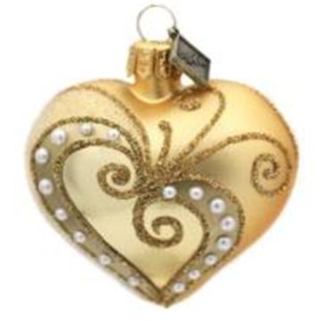 Glass heart Fabergé style 7x5cmChristmas decoration