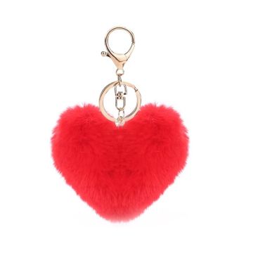 Plüschherz, Schlüsselanhänger, Handtaschen-Anhänger 9cm rot