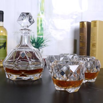 "Havana" Whisky Set 7-Teilig, Böhmisches Kristall, 1xKaraffe + 6xGäser