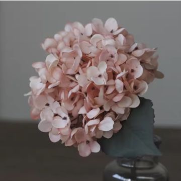 Hortensie Kunstblume rosa natürlicher Look 32cm wie getrocknet