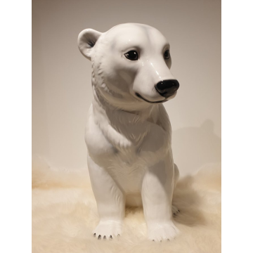 Ours polaire, figurine en porcelaine 30cm
