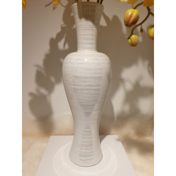 Decorative vase, 48cm, white/perm