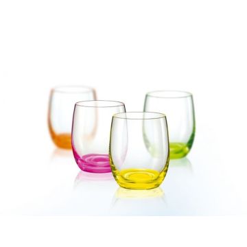 Water glasses "Neon", Bohemian crystal, 4 pieces, 300ml