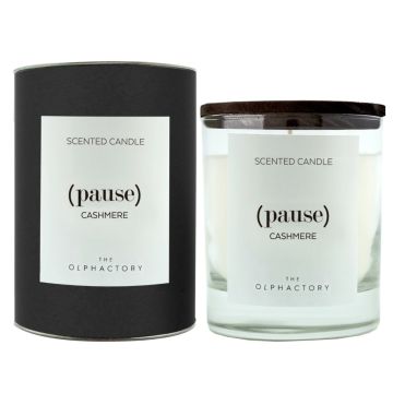 Scented candle, (pause) Cashmere, "The Olphactory Black",40h Ambientair