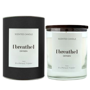 Scented candle, (breathe) Oxygen, "The Olphactory Black",40h Ambientair