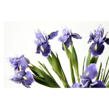 Fleur artificielle Iris/Iris bleu, 58cm comme une vraie