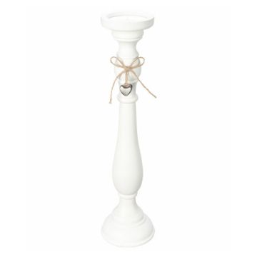 White wooden Easter decoration candle holder 47cm