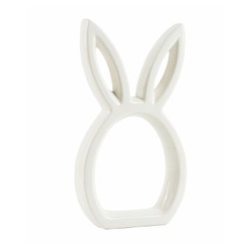 Easter bunny white ceramic figurine 25 cm