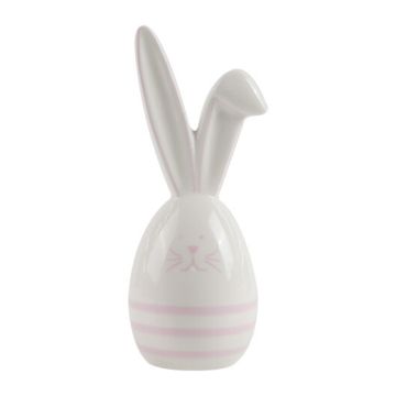 Easter bunny pink, ceramic figurine 15 cm