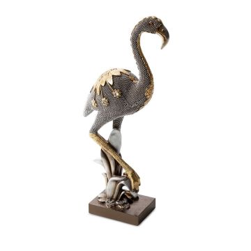 Decoration flamingo figure 35cm in anthracite/gold/silver