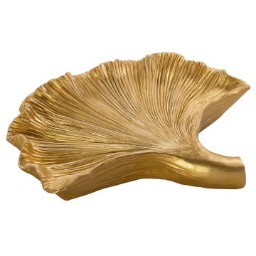 Bowl leaf/deco leaf in gold 46x43cm