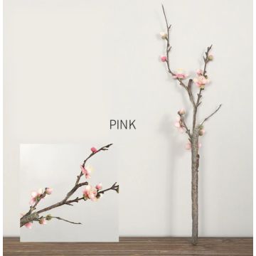 Artificial flower branch, cherry branch, pink 56cm