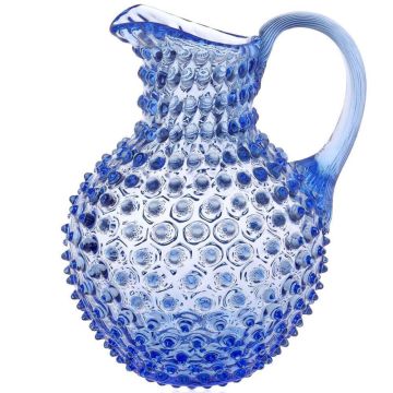 Water jug 2l blue, Bohemian crystal