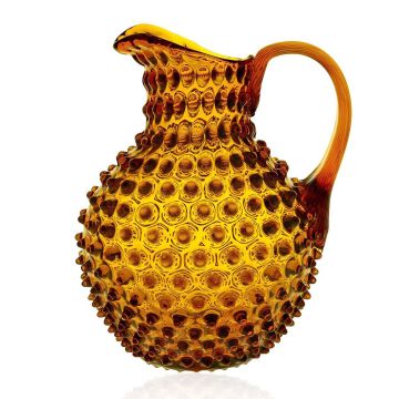 Water jug 2l amber, Bohemian crystal