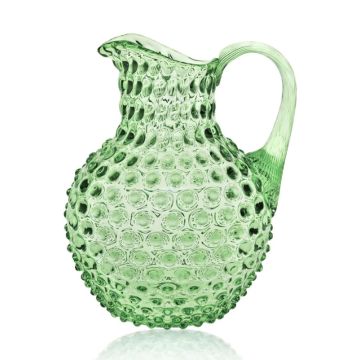 Water jug green, Bohemian crystal