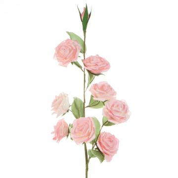 Rose pink artificial flower 72-74 cm, 8xflowers