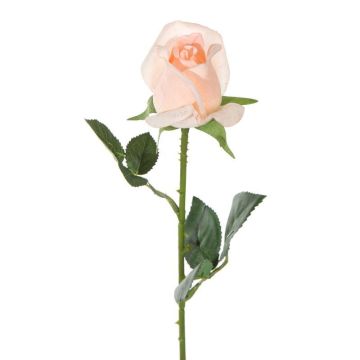Roses en saumon Fleur artificielle 54-55cm, comme une vraie, real touch, Premium (soie/silicone)