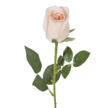 Roses en saumon Fleur artificielle 54-55cm, comme une vraie, real touch, Premium (soie/silicone)