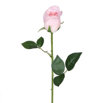 Roses roses fleurs artificielles 54-55cm comme les vraies, real touch, Premium (soie/silicone)