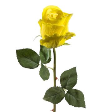 Rosen gelb Kunstblume 53-55 cm, Premium (Silikon)