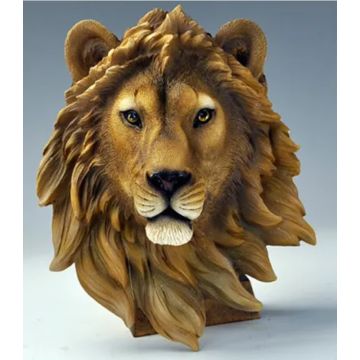 Wall decoration lion in natural 20x23cm