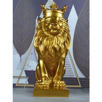 Decoration lion gold 17x10x8cm