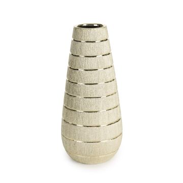 Ceramic vase 36cm, champagne