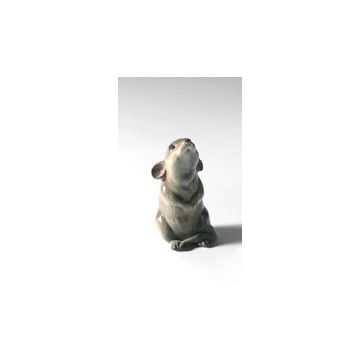 Field mouse gray porcelain figurine 11cm