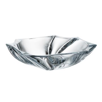 "Neptune" bowl, Bohemian crystal, solid, 33 cm