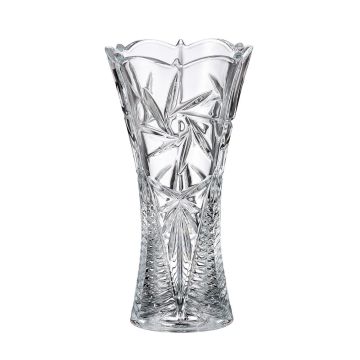 "Nova old Pinwheel" crystal vase, 20.5cm, Bohemian crystal, flower vase, Bohemia