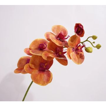 Orchidee Stängel orange-gelb 76cm, Kunstpflanze, Kunstorchidee