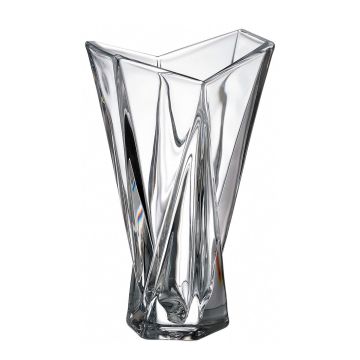 "Origami" vase en cristal, 32cm, cristal de bohème, vase de fleurs, Bohemia