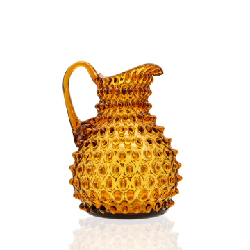 Crystal jug / water jug 2000ml amber Kvetna 1794 Polka Dot