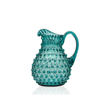 Kristall Krug / Wasserkrug 2000ml aquamarine Kvetna 1794 Polka Dot