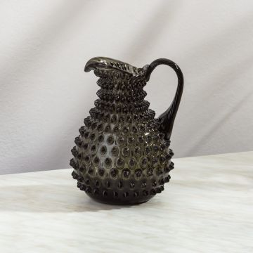 Crystal jug / water jug 2600ml smoke Kvetna 1794 Polka Dot