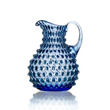 Kristall Krug / Wasserkrug 2000ml light blue Kvetna 1794 Polka Dot