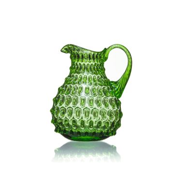 Crystal jug / water jug 2000ml light green Kvetna 1794 Polka Dot