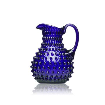 Crystal jug / water jug 2000ml dark blue Kvetna 1794 Polka Dot