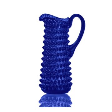 Kristall Krug / Wasserkrug 1200ml dark blue Kvetna 1794 Polka Dot