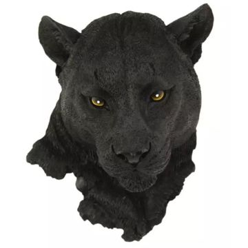 Wall decoration panther in black 20x23cm