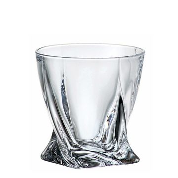 "Quadro" Whisky Glas, Böhemisches Kristall, Bohemia