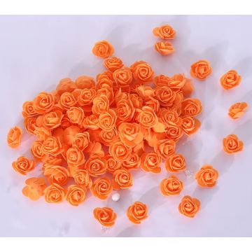 Rosen Set 500Stk. orange synthetische Kunst-Rosen