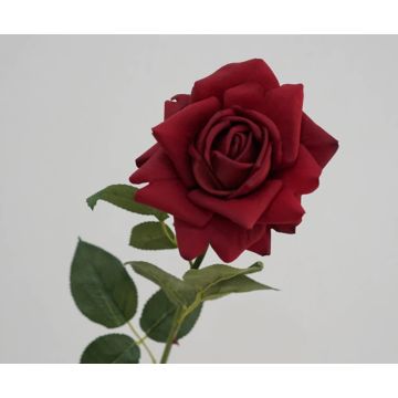 Rosen in rot Kunstblume 13x77cm, wie echt, real touch Premium (Seide/Silikon)